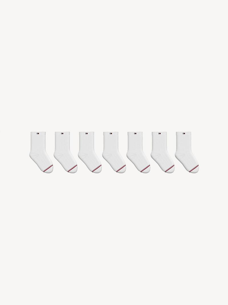 Chaussettes Tommy Hilfiger Babies' 7PK Enfant Blanche | FR_B2288