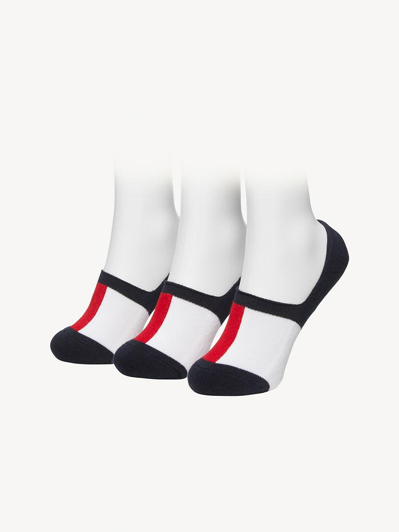 Chaussettes Tommy Hilfiger No-Show 3PK Enfant Blanche | FR_B2293