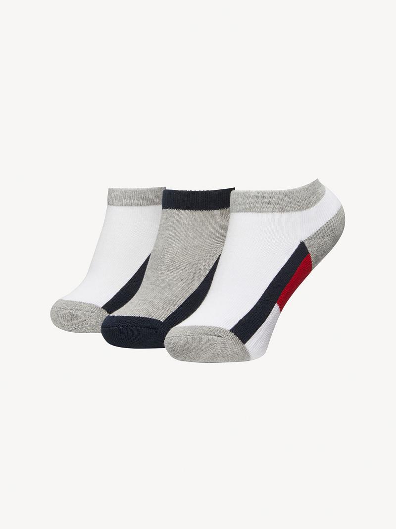 Chaussettes Tommy Hilfiger TH Ankle 3PK Enfant Blanche | FR_B2297