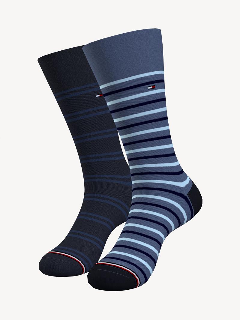 Chaussettes Tommy Hilfiger Trouser 2PK Homme Bleu Multicolore | FR_M31751