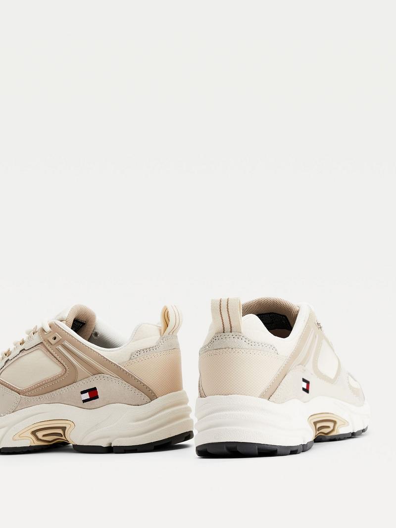 Chaussures Casual Tommy Hilfiger Archive Varsity Runner Femme Beige | FR_W21612