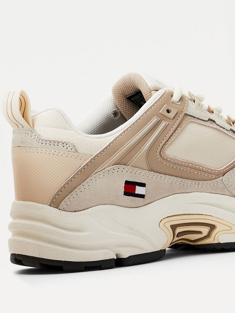 Chaussures Casual Tommy Hilfiger Archive Varsity Runner Femme Beige | FR_W21612