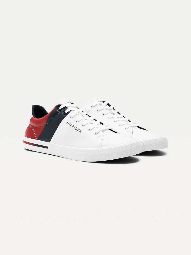 Chaussures Casual Tommy Hilfiger Flag Homme Blanche | FR_M31660