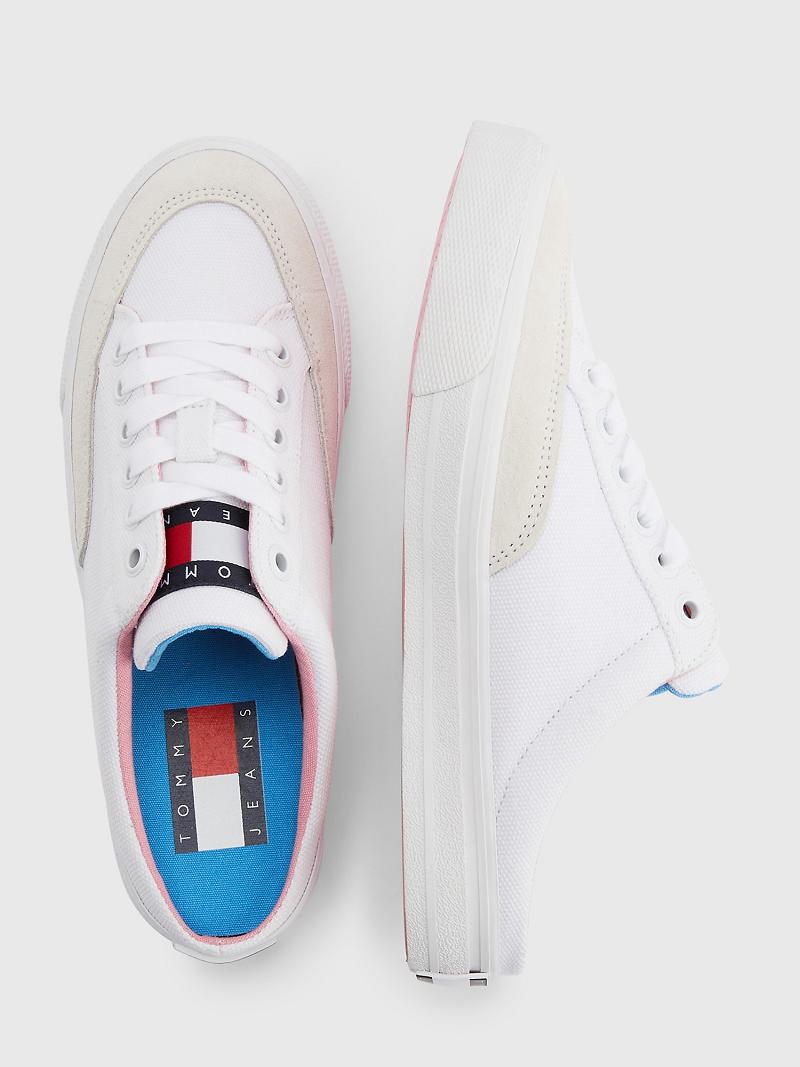 Chaussures Casual Tommy Hilfiger Flag Mule Femme Blanche | FR_W21587