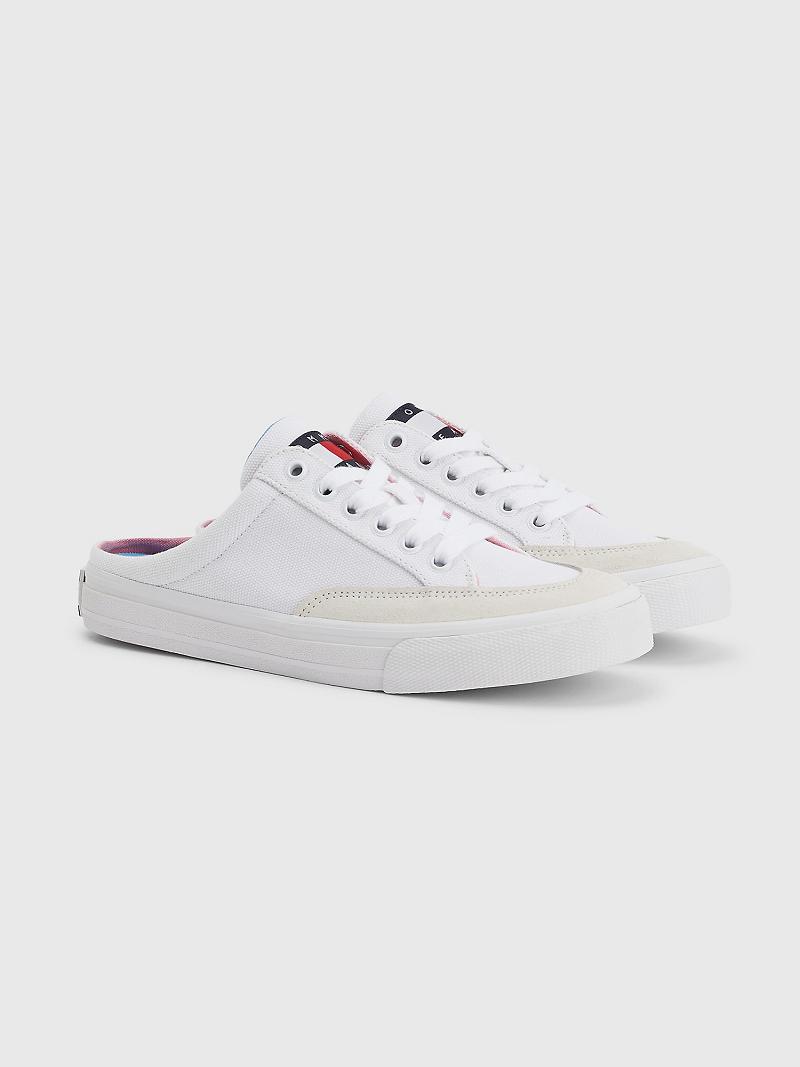 Chaussures Casual Tommy Hilfiger Flag Mule Femme Blanche | FR_W21587