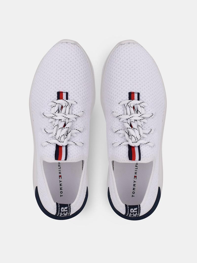 Chaussures Casual Tommy Hilfiger Mesh Stripe Femme Blanche | FR_W21594