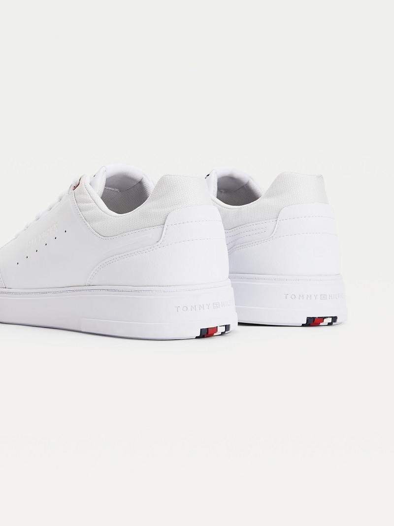 Chaussures Casual Tommy Hilfiger Perforated leather Homme Blanche | FR_M31672