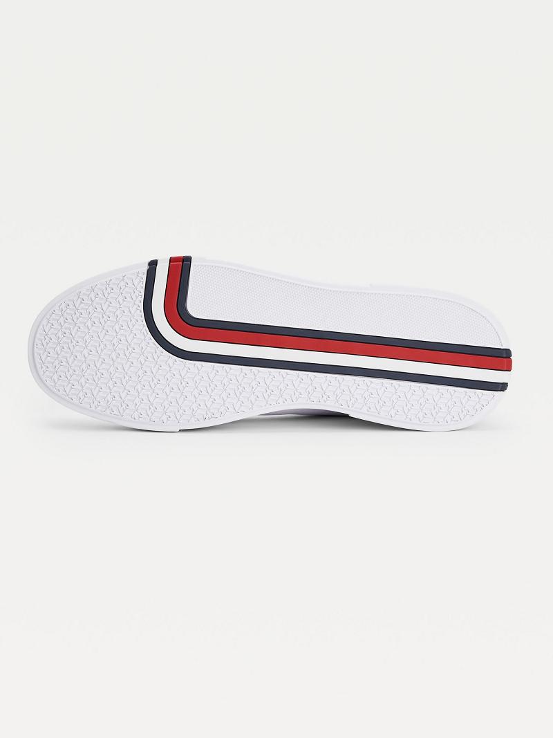 Chaussures Casual Tommy Hilfiger Perforated leather Homme Blanche | FR_M31672