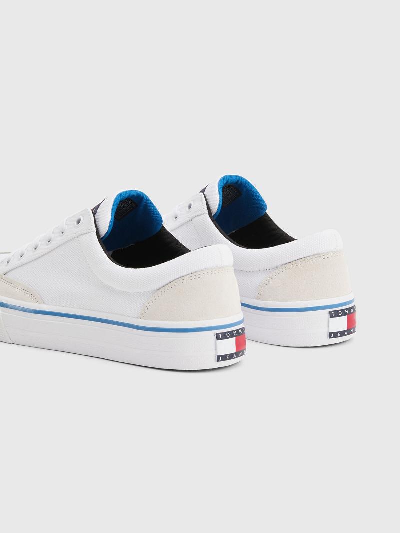 Chaussures Casual Tommy Hilfiger Tommys low cut skater Homme Blanche | FR_M31681