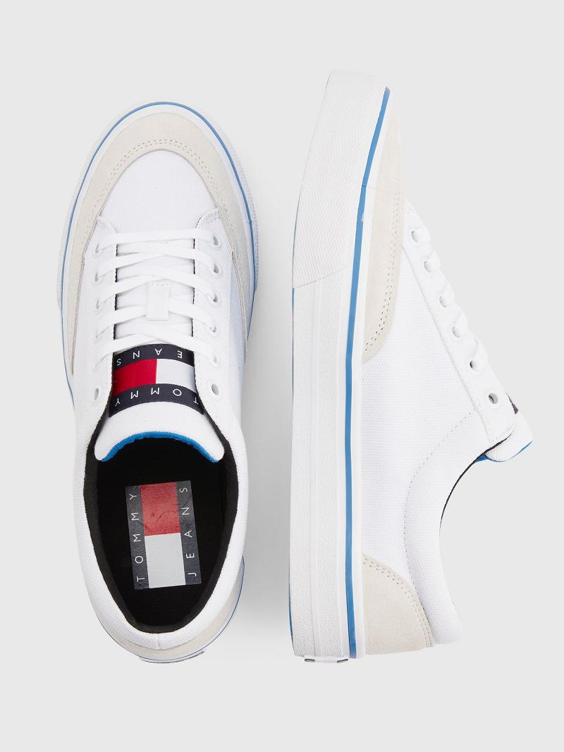 Chaussures Casual Tommy Hilfiger Tommys low cut skater Homme Blanche | FR_M31681