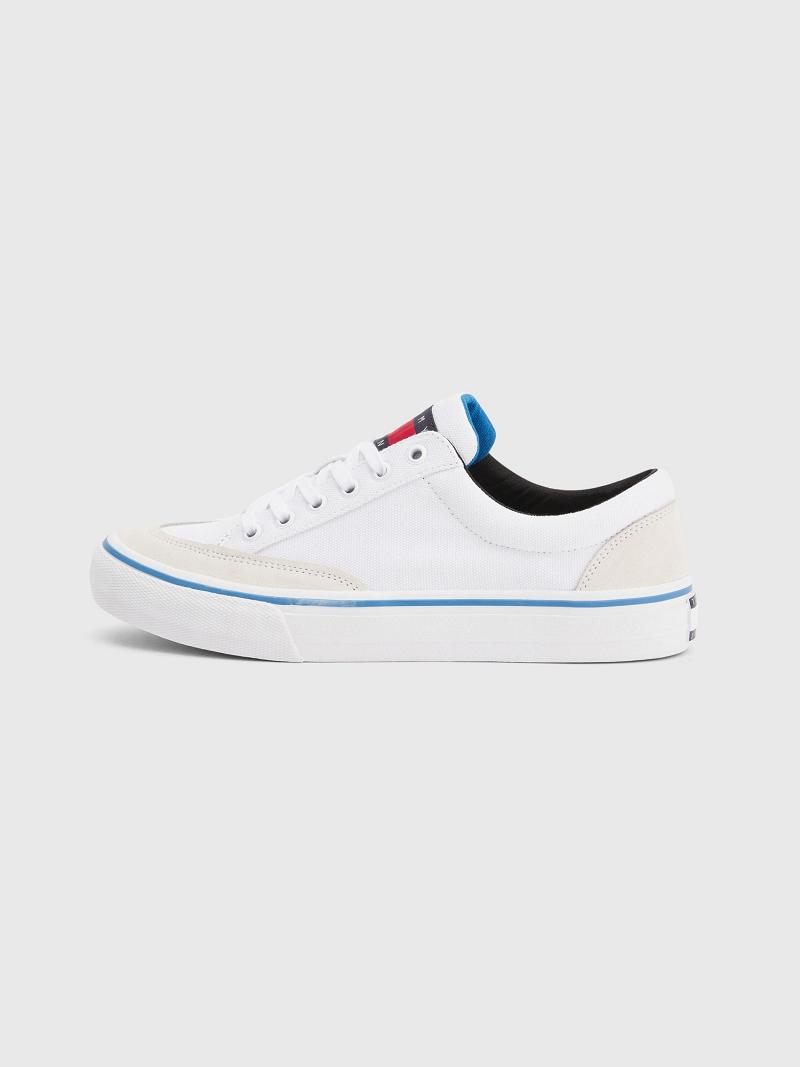 Chaussures Casual Tommy Hilfiger Tommys low cut skater Homme Blanche | FR_M31681