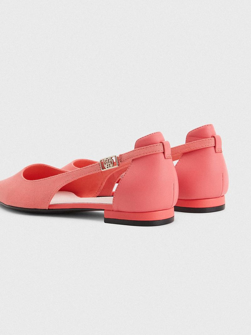 Chaussures Plates Tommy Hilfiger Slingback Ballerina Femme Rose | FR_W21603