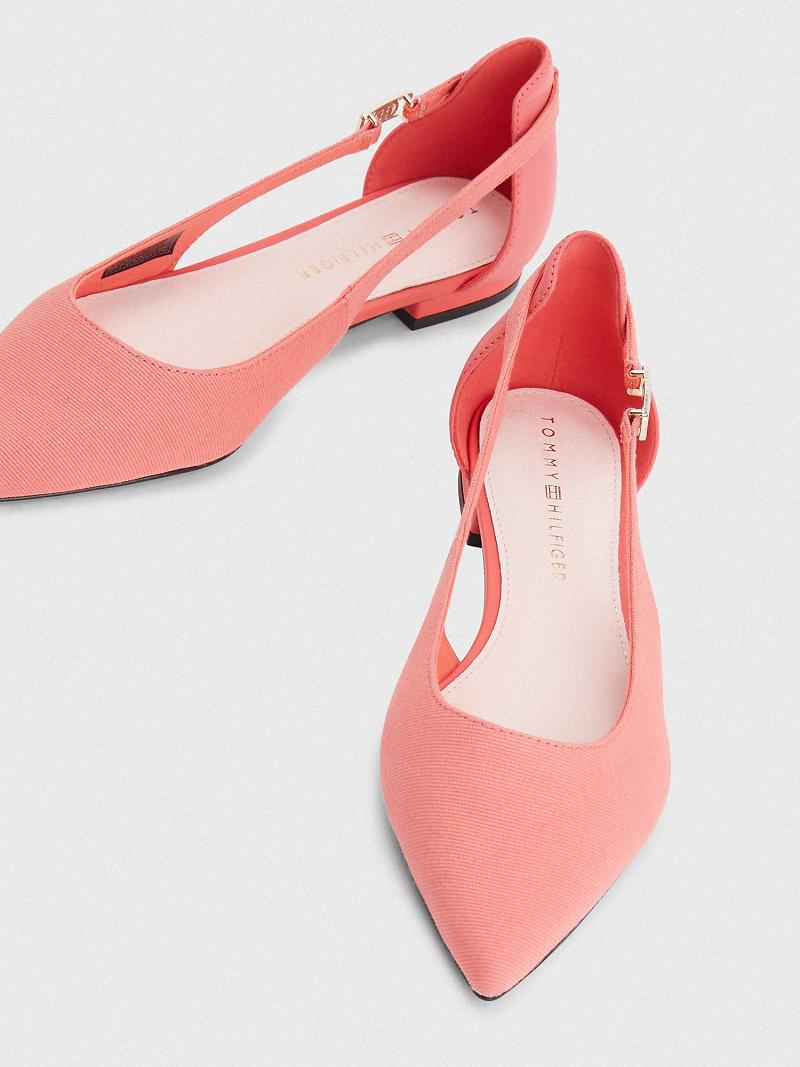 Chaussures Plates Tommy Hilfiger Slingback Ballerina Femme Rose | FR_W21603