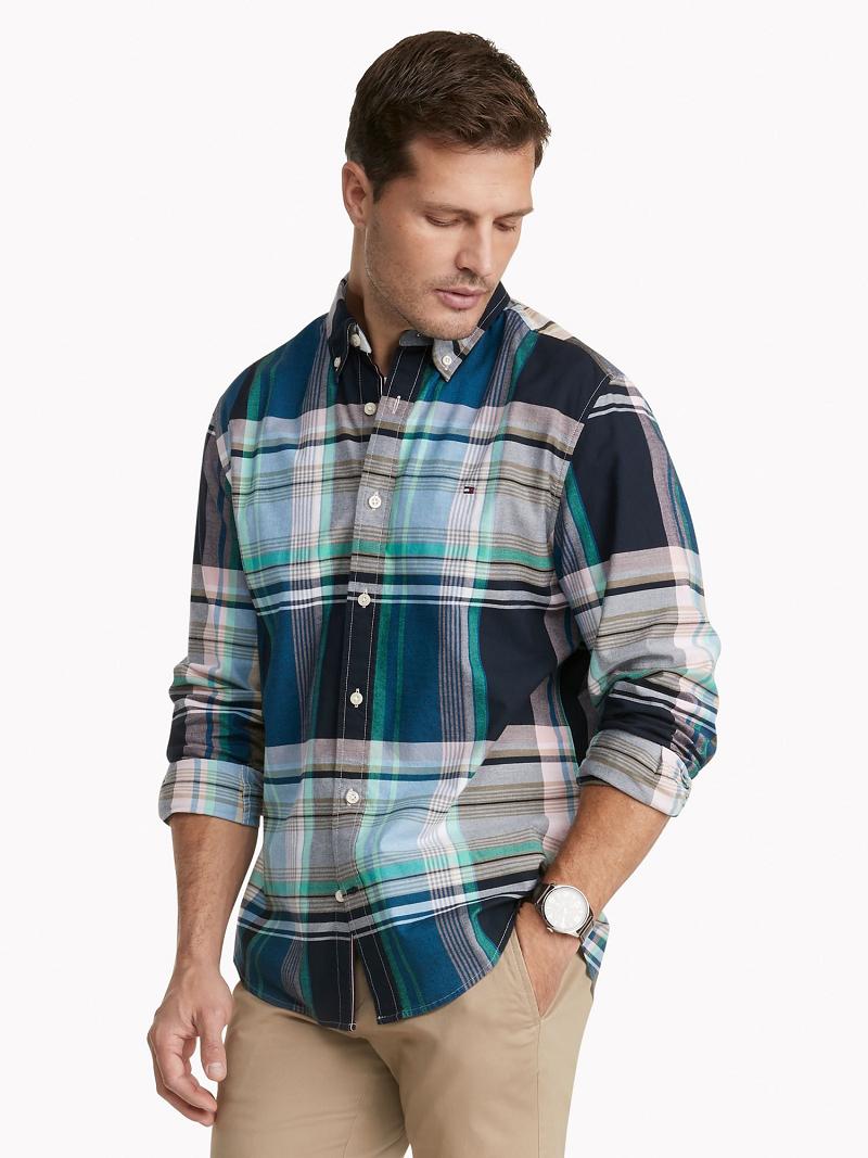 Chemises Tommy Hilfiger Custom fit plaid Homme Multicolore | FR_M31254