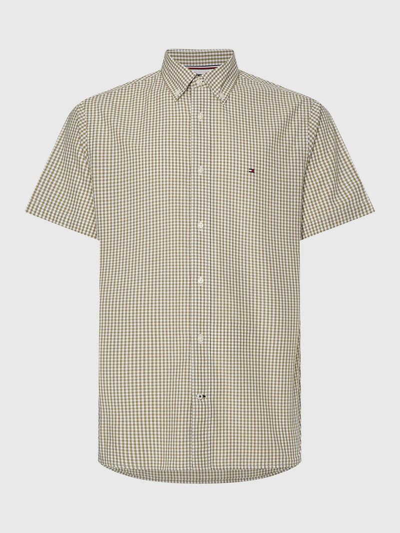 Chemises Tommy Hilfiger Regular fit gingham Homme Beige | FR_M31270