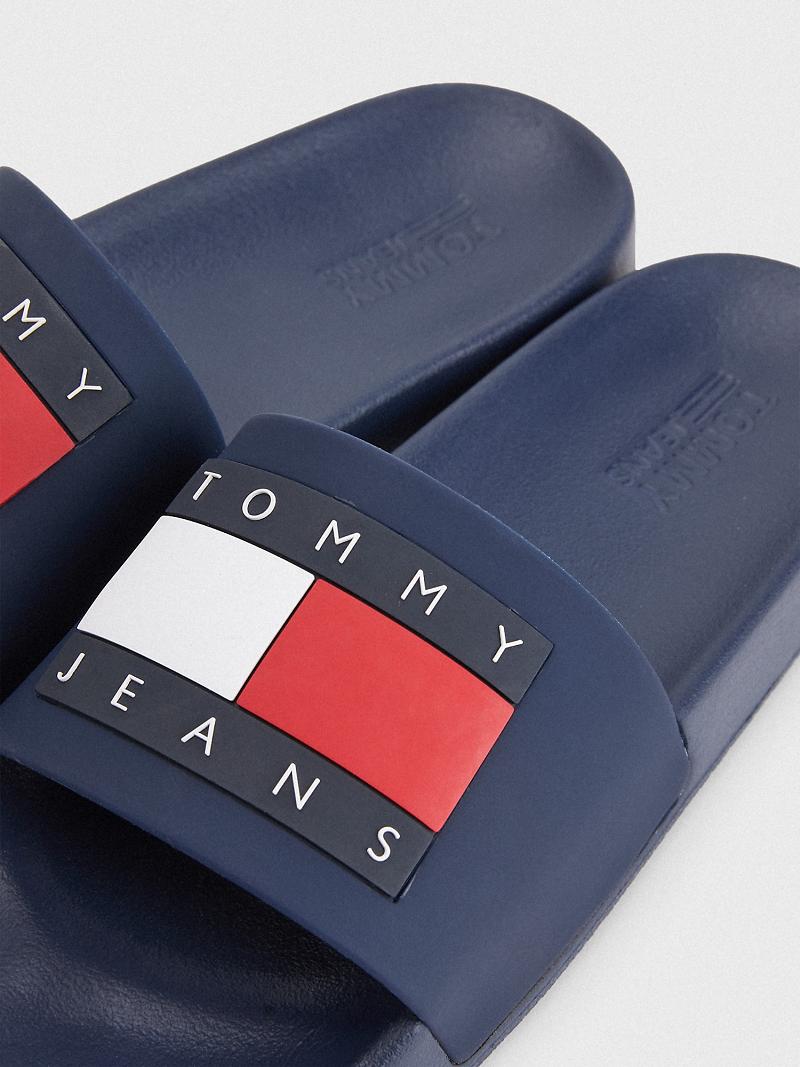 Claquette Tommy Hilfiger Flag Pool Femme Bleu Marine | FR_W21616