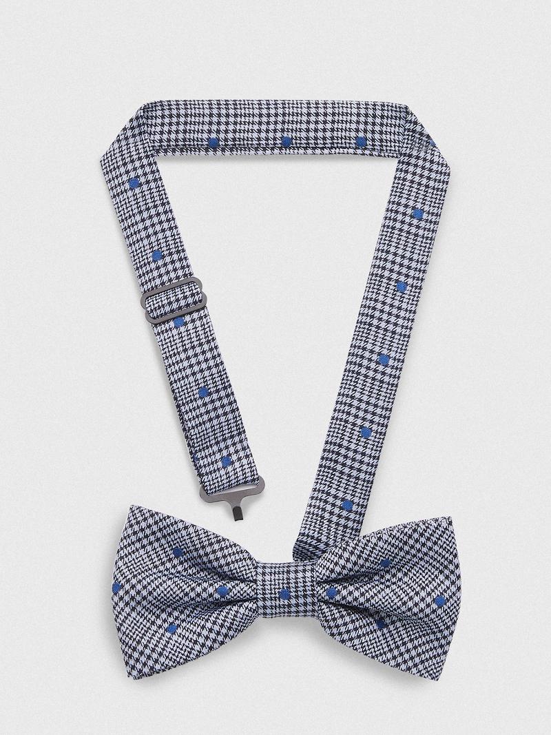 Cravates Tommy Hilfiger Silk Dot Houndstooth Bow Homme Bleu Marine Bleu | FR_M31806