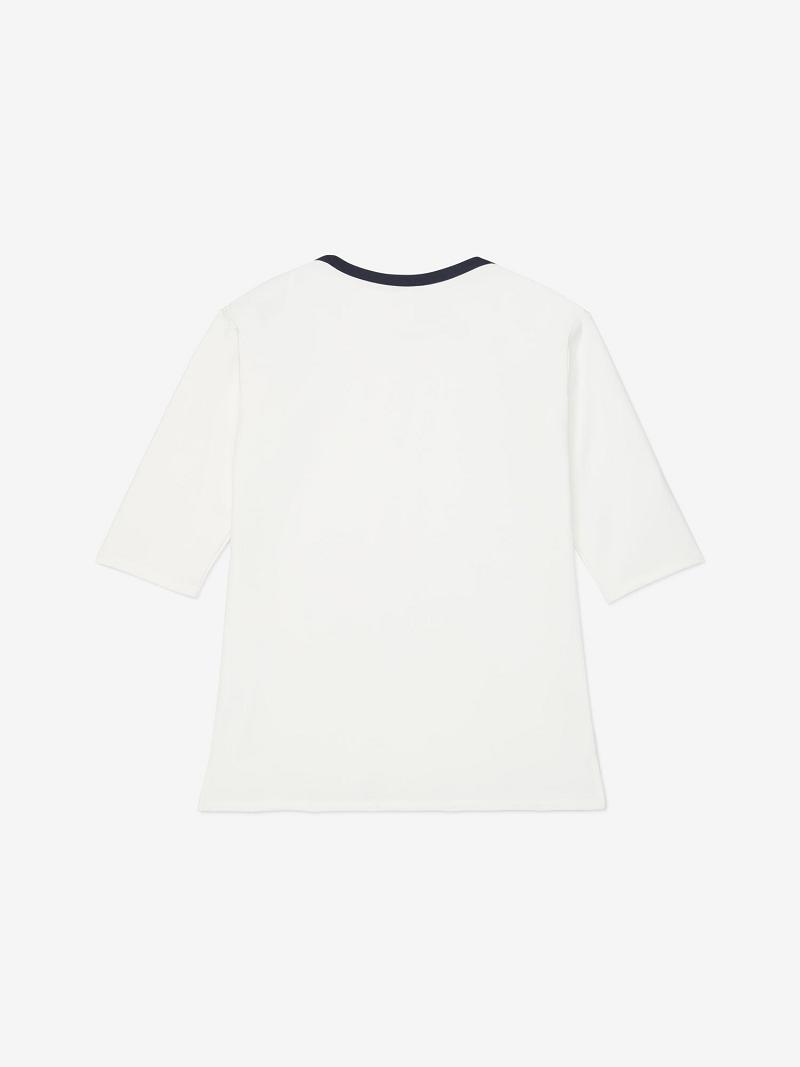 Hauts Tommy Hilfiger Essential Solid Ponte Boatneck Tunic Femme Blanche | FR_W21495