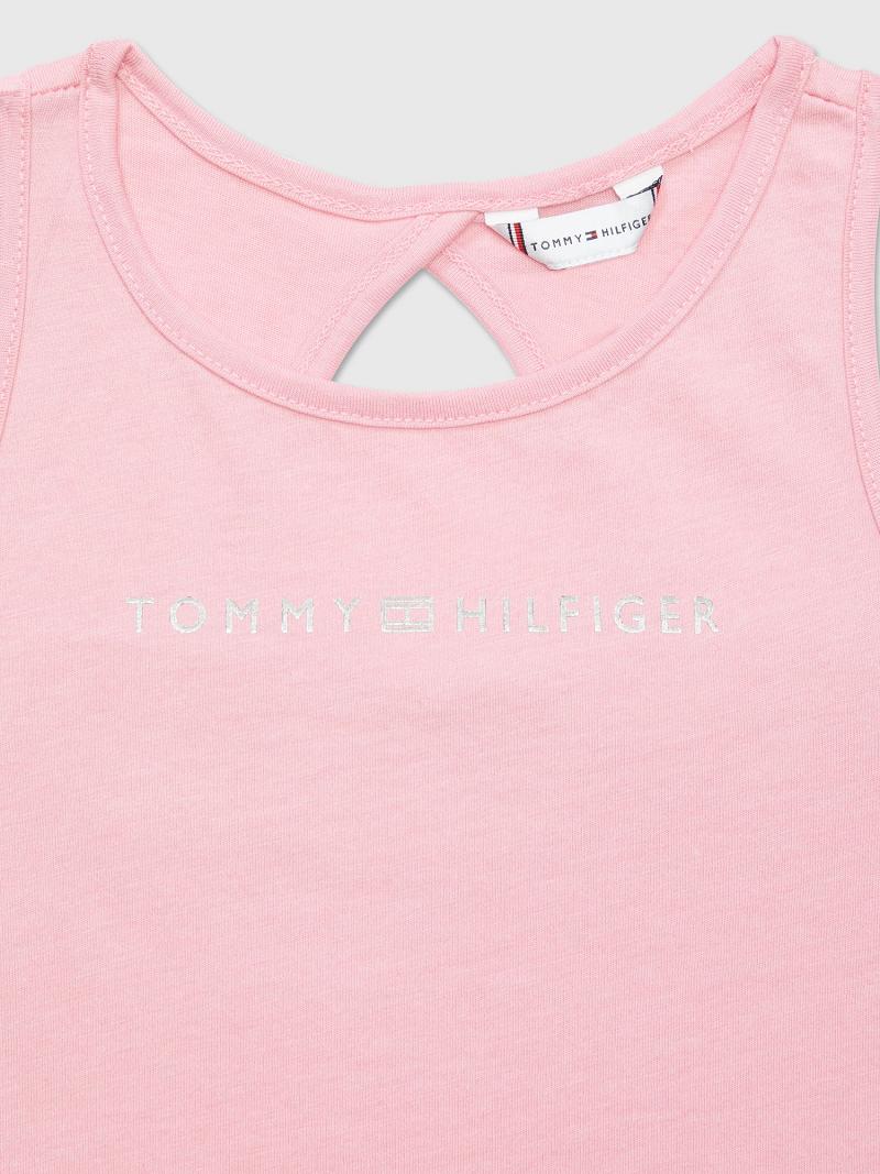 Hauts Tommy Hilfiger Logo Tank Enfant Rose | FR_G1279