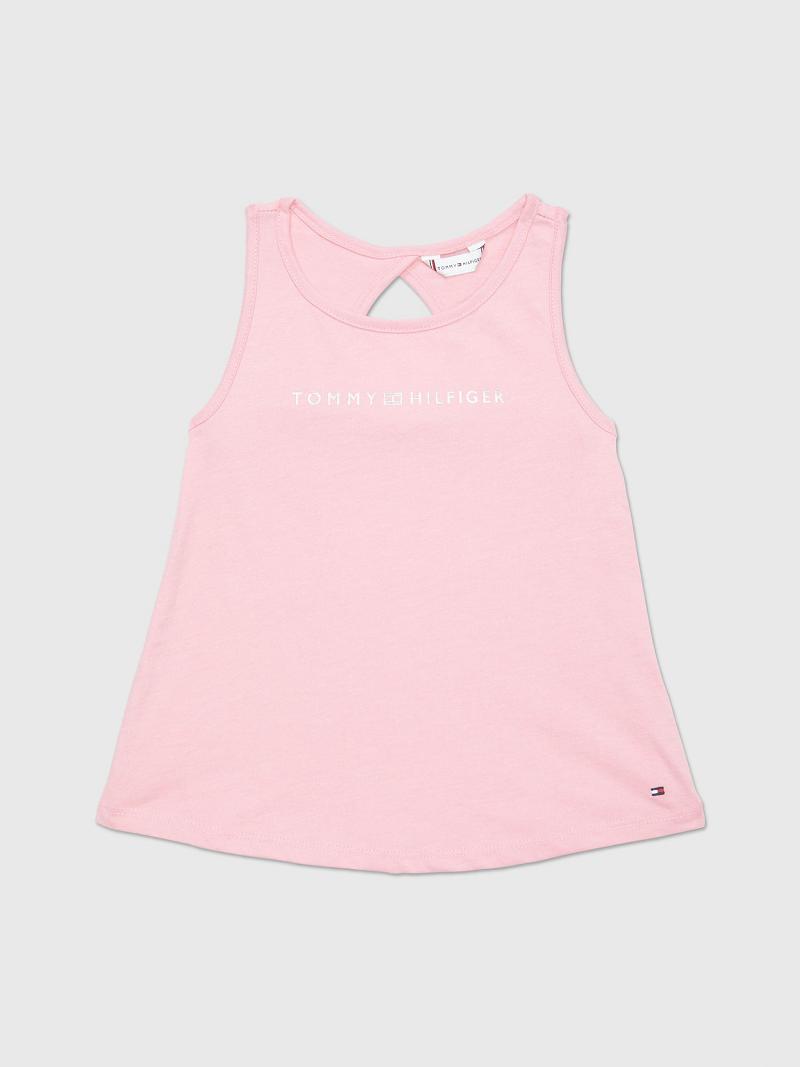 Hauts Tommy Hilfiger Logo Tank Enfant Rose | FR_G1279