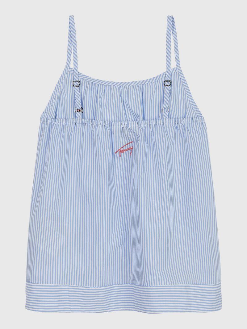 Hauts Tommy Hilfiger Stripe Enfant Bleu | FR_G1281