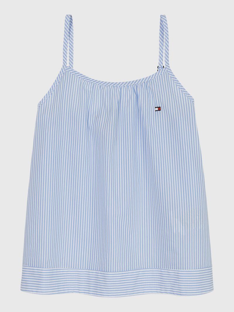 Hauts Tommy Hilfiger Stripe Enfant Bleu | FR_G1281