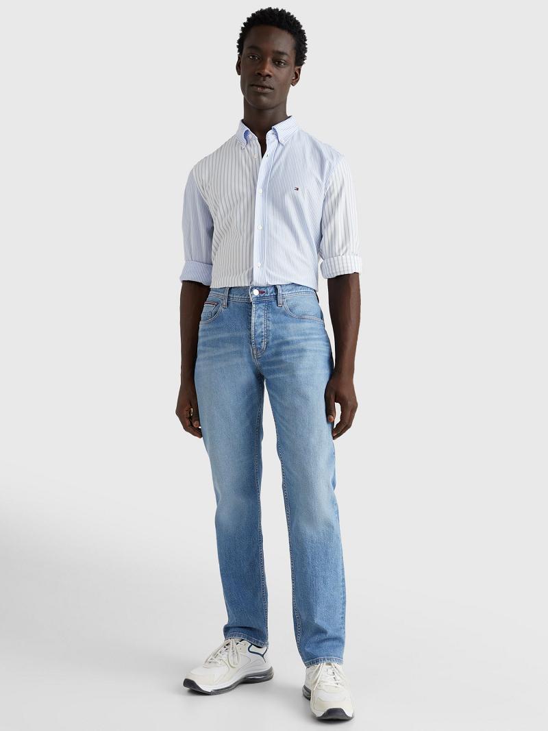 Jean Tommy Hilfiger Denton straight fit organic cotton Homme Bleu | FR_M31362