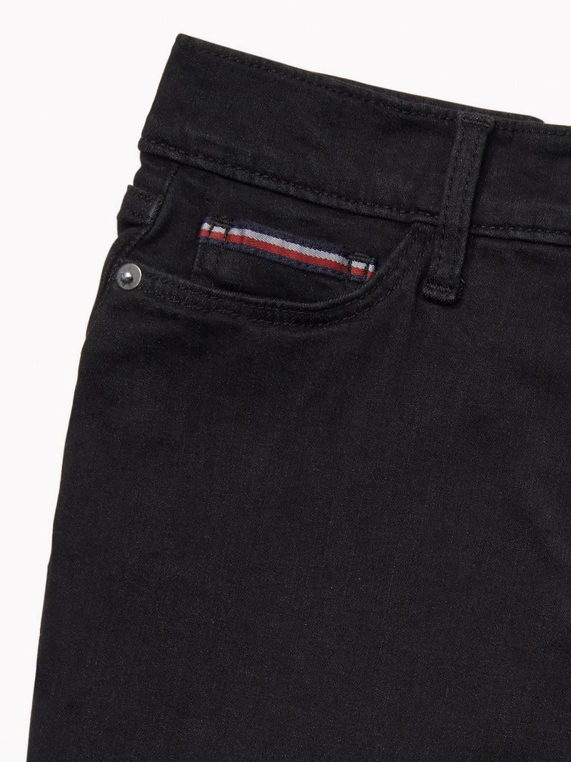 Jean Tommy Hilfiger Essential Skinny Fit Black Wash Femme Noir | FR_W21194