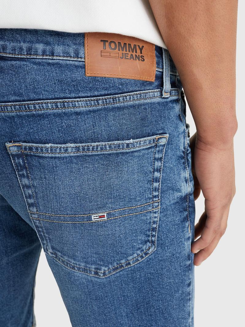 Jean Tommy Hilfiger Medium wash mid rise slim fit Homme Bleu | FR_M31371