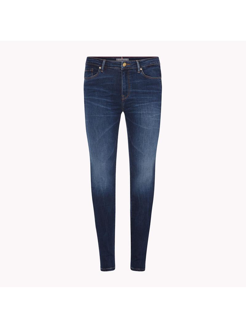 Jean Tommy Hilfiger Mid Rise Jegging Fit Femme Bleu Marine | FR_W21204