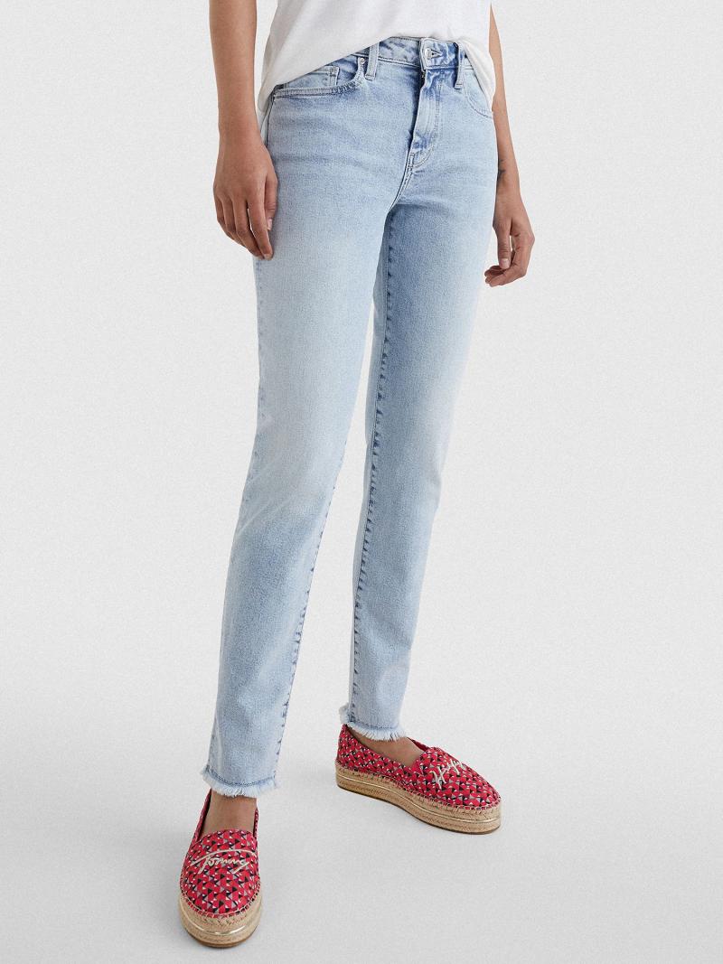 Jean Tommy Hilfiger Slim Fit Light Wash Femme Bleu | FR_W21208