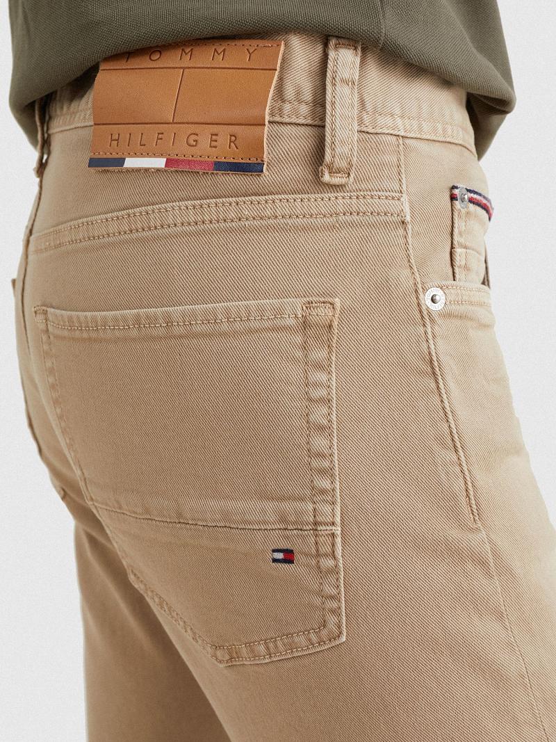 Jean Tommy Hilfiger Slim fit khaki wash Homme Beige | FR_M31381