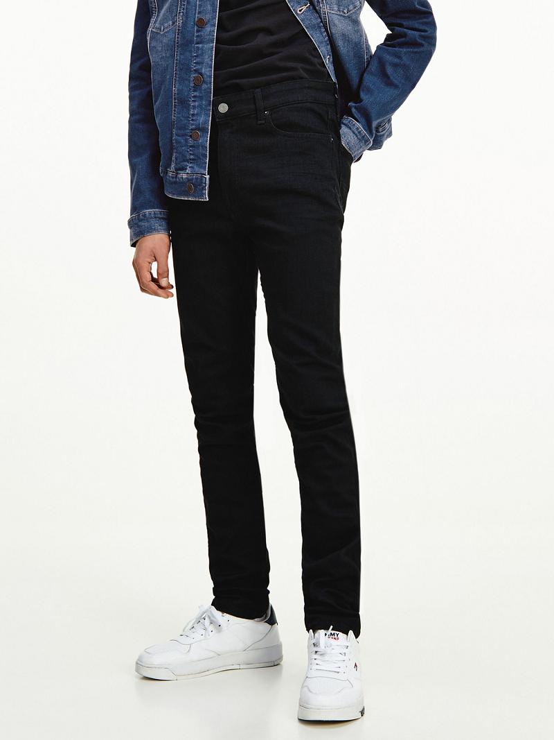 Jean Tommy Hilfiger wash skinny fit Homme Noir | FR_M31391