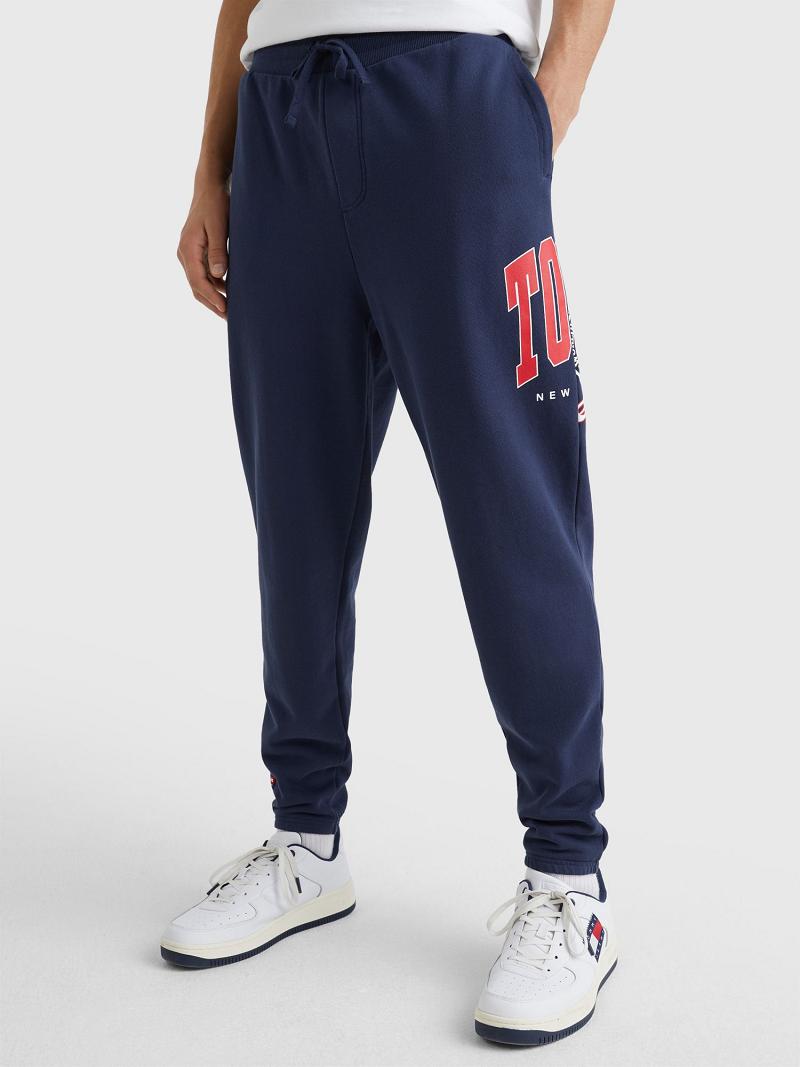 Jogging Tommy Hilfiger Collegiate Logo Homme Bleu Marine | FR_M31143