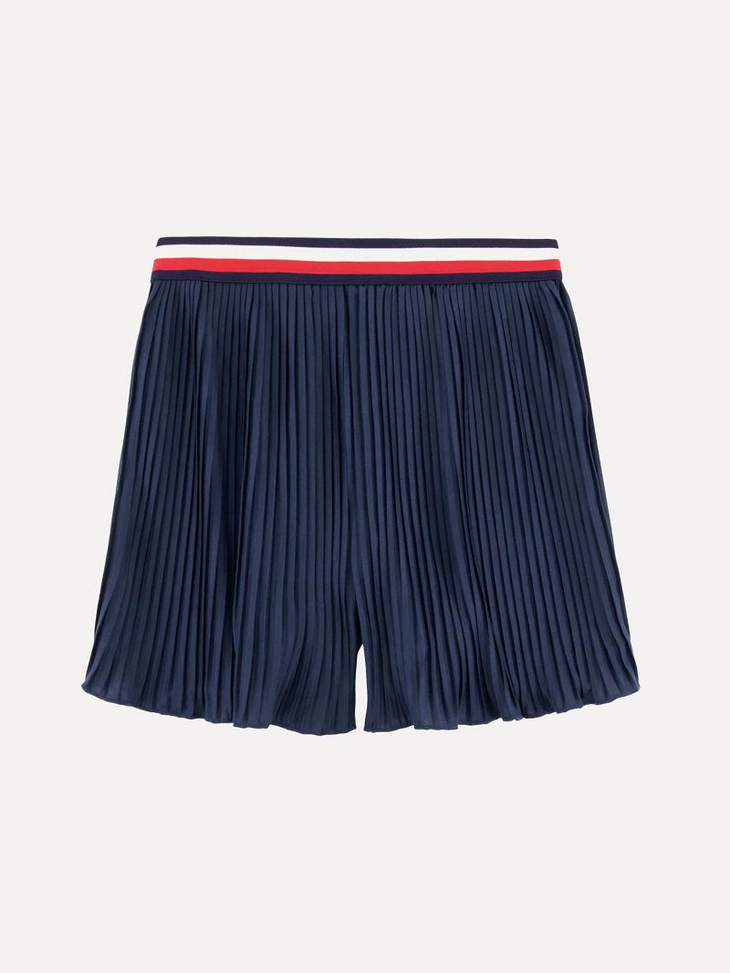 Jupe Courte Tommy Hilfiger Little Pleated Skort Enfant Bleu | FR_G1176