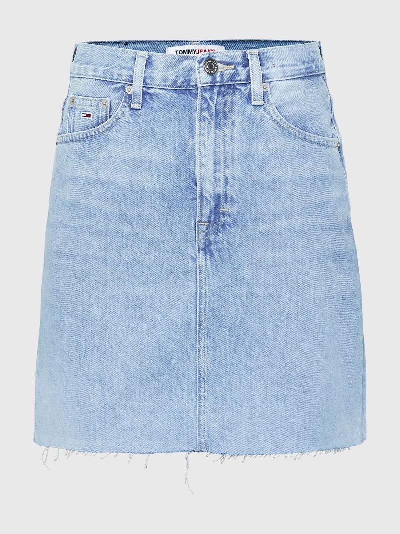 Jupe Tommy Hilfiger Denim Mini Femme Bleu | FR_W21324