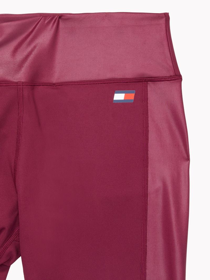 Leggings Tommy Hilfiger Essential Matte And Shine Femme Rouge | FR_W21222