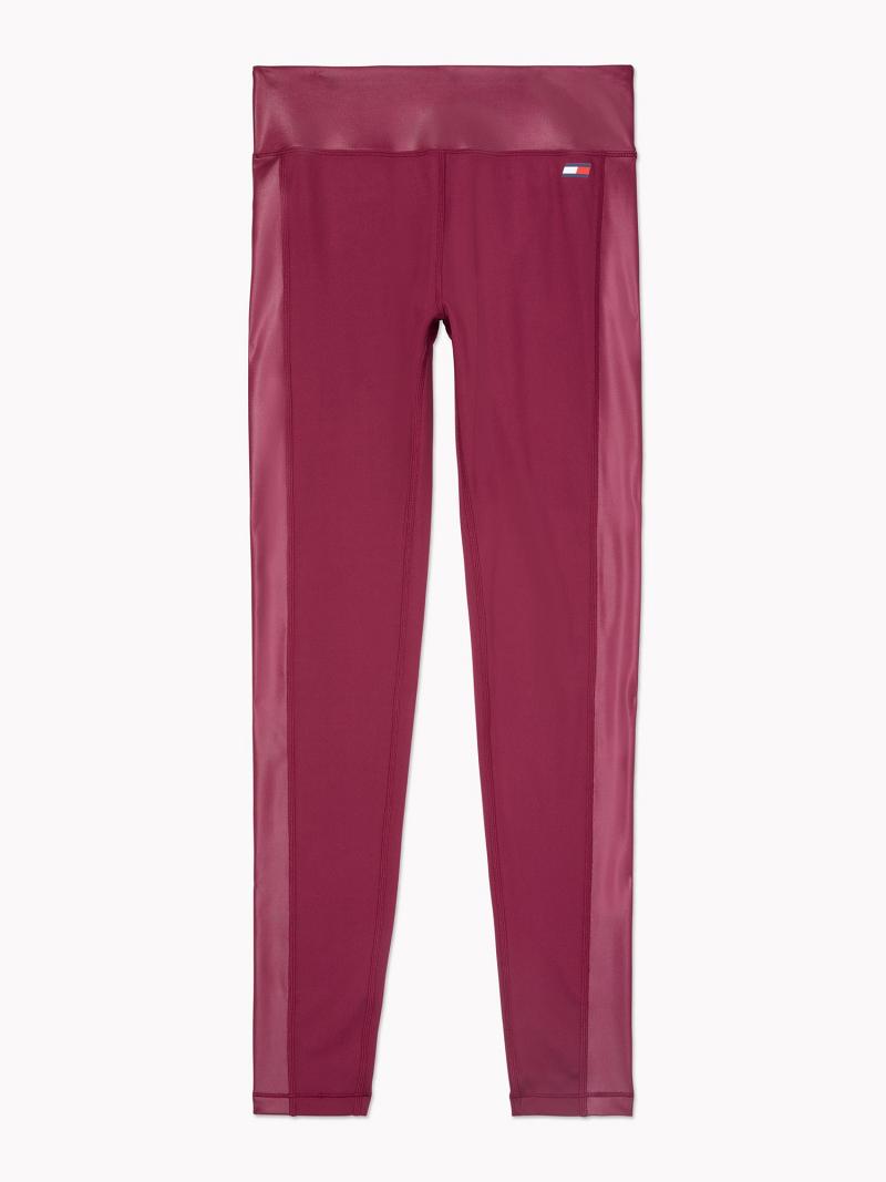 Leggings Tommy Hilfiger Essential Matte And Shine Femme Rouge | FR_W21222