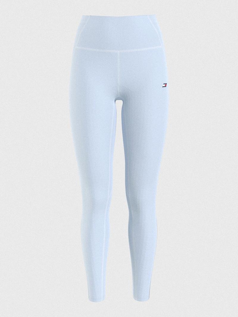 Leggings Tommy Hilfiger High-Taille Ribbed Mesh Femme Bleu | FR_W21226