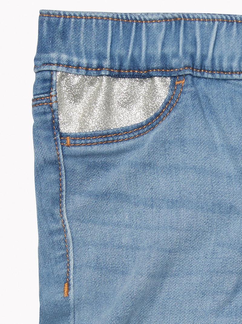 Leggings Tommy Hilfiger Pull-On Glitter Jegging Enfant Bleu | FR_G1141