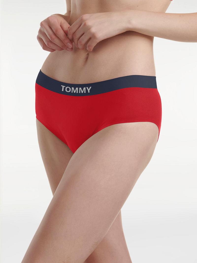 Lingerie Tommy Hilfiger Tommy Logo Hipster Brief Femme Rouge | FR_W21563