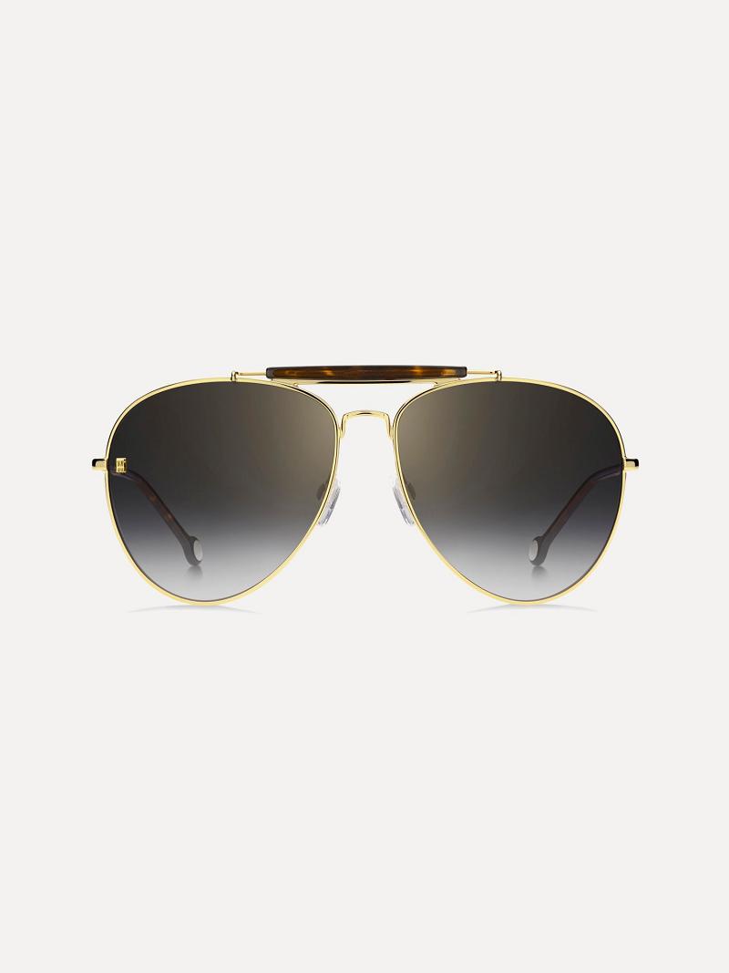 Lunettes de Soleil Tommy Hilfiger Pilot Sunglasses Femme Noir | FR_W21676