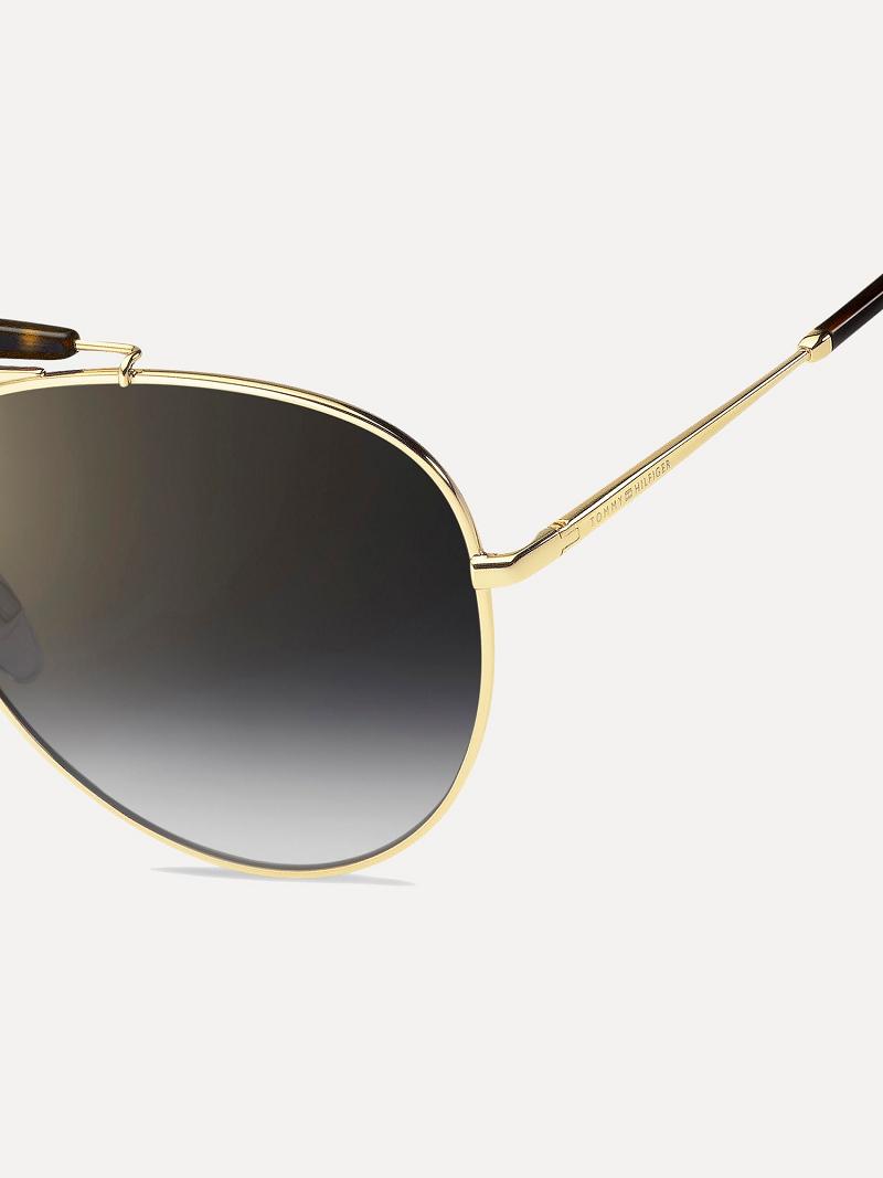 Lunettes de Soleil Tommy Hilfiger Pilot Sunglasses Femme Noir | FR_W21676