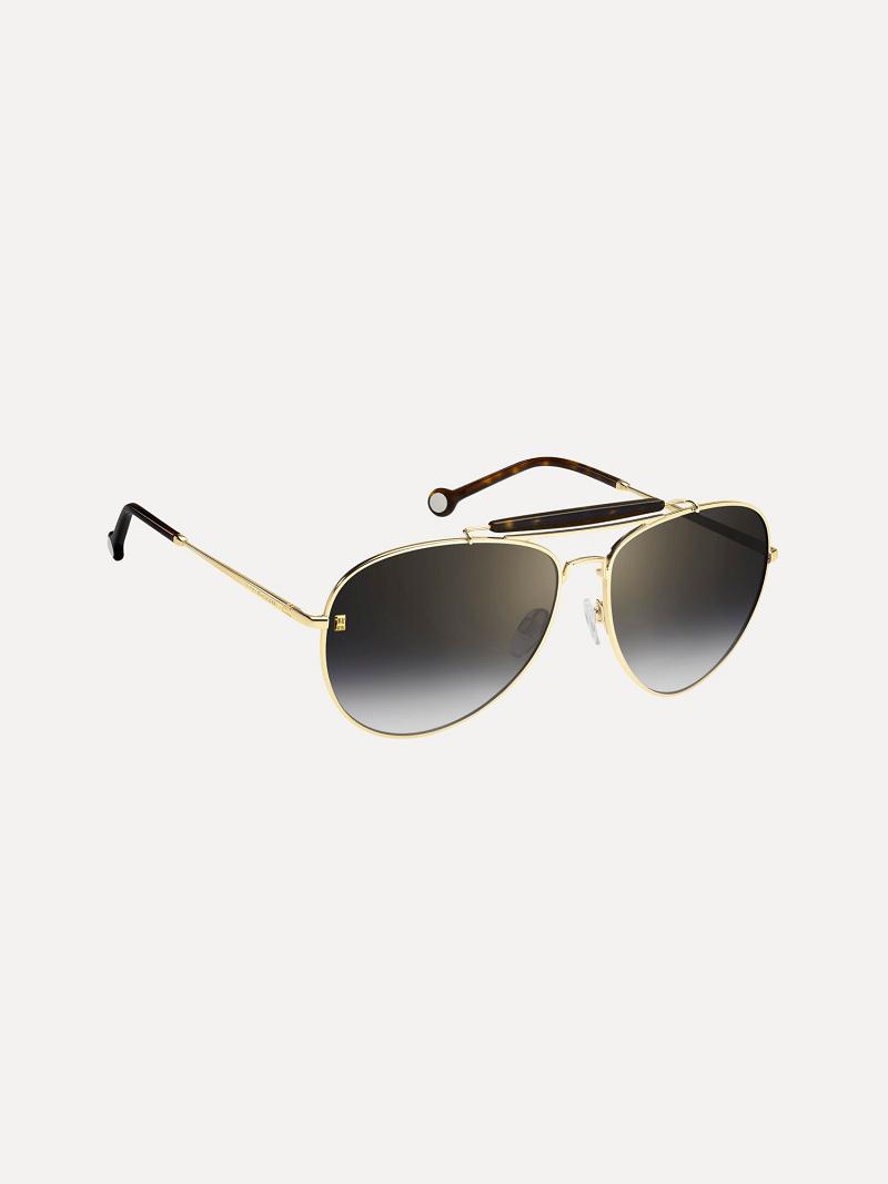 Lunettes de Soleil Tommy Hilfiger Pilot Sunglasses Femme Noir | FR_W21676