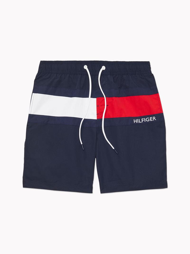 Maillots De Bain Tommy Hilfiger Essential flag swim trunk Homme Bleu Marine | FR_M31095