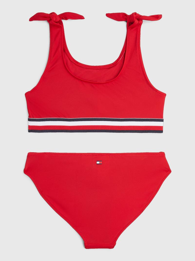 Maillots De Bain Tommy Hilfiger Flag Stripe Set Enfant Rouge | FR_G1219