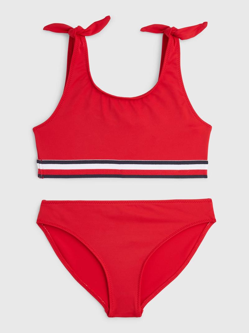 Maillots De Bain Tommy Hilfiger Flag Stripe Set Enfant Rouge | FR_G1219