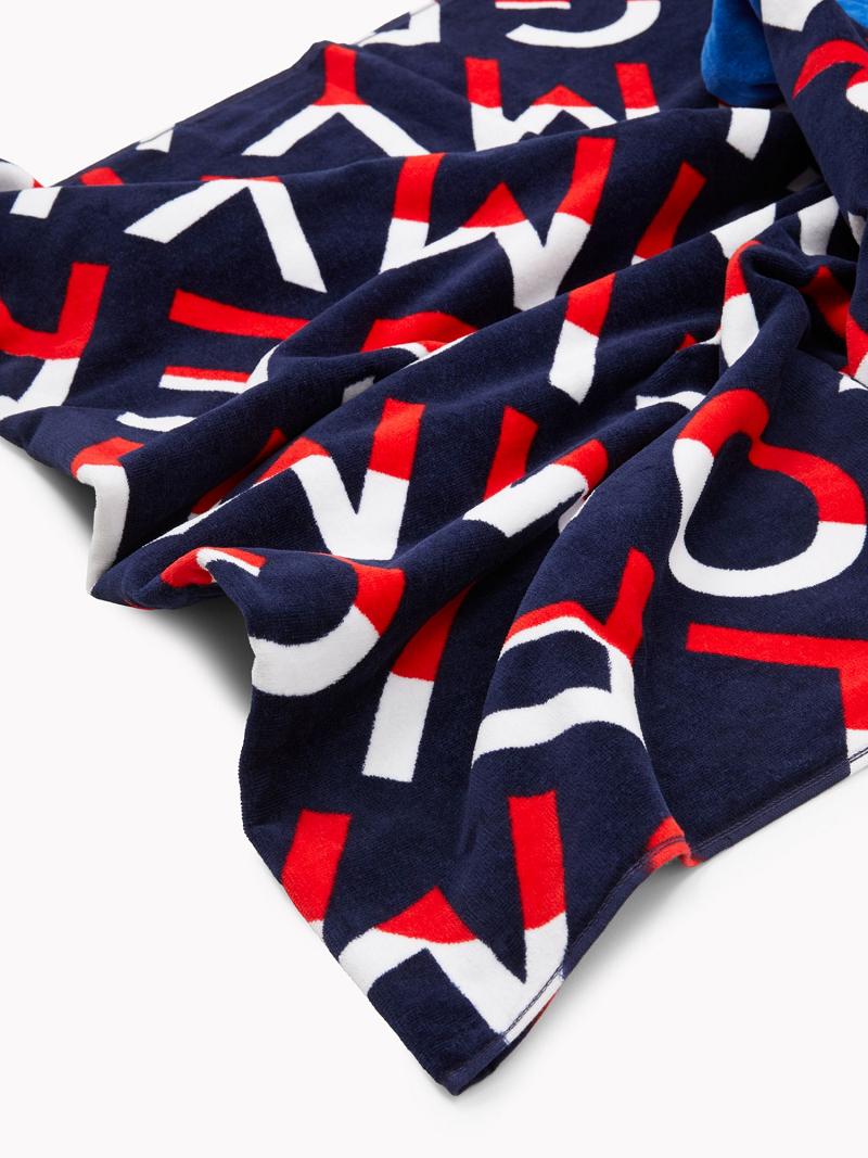 Maillots De Bain Tommy Hilfiger Hilfiger Diagonal Beach Towel Homme Multicolore | FR_M31099