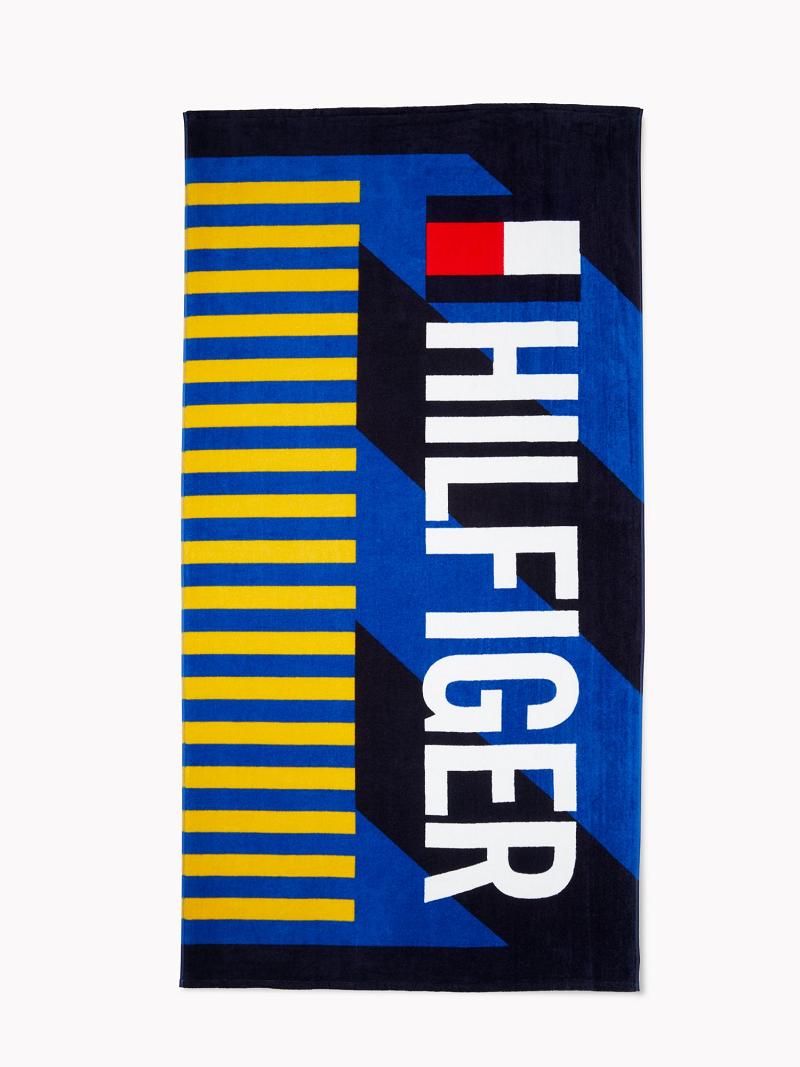 Maillots De Bain Tommy Hilfiger Hilfiger Stripe Towel Homme Bleu Multicolore | FR_M31100