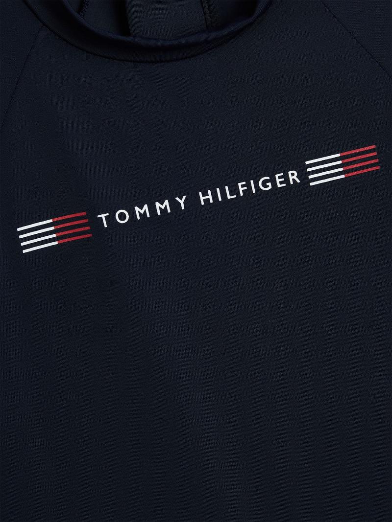 Maillots De Bain Tommy Hilfiger Logo Rashguard Enfant Bleu | FR_G1222